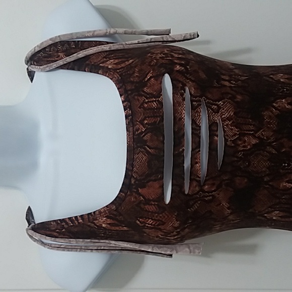 Upcycled Once & Again Snake Print Tank Top - Picture 2 of 11